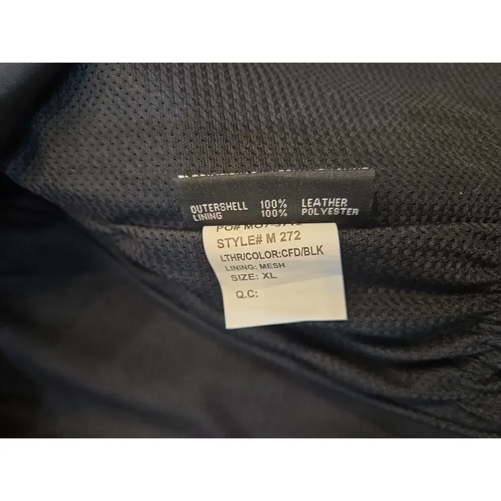 First Classics Classic Leather Gear Men’s Size XL Black Leather Jacket w/Liner